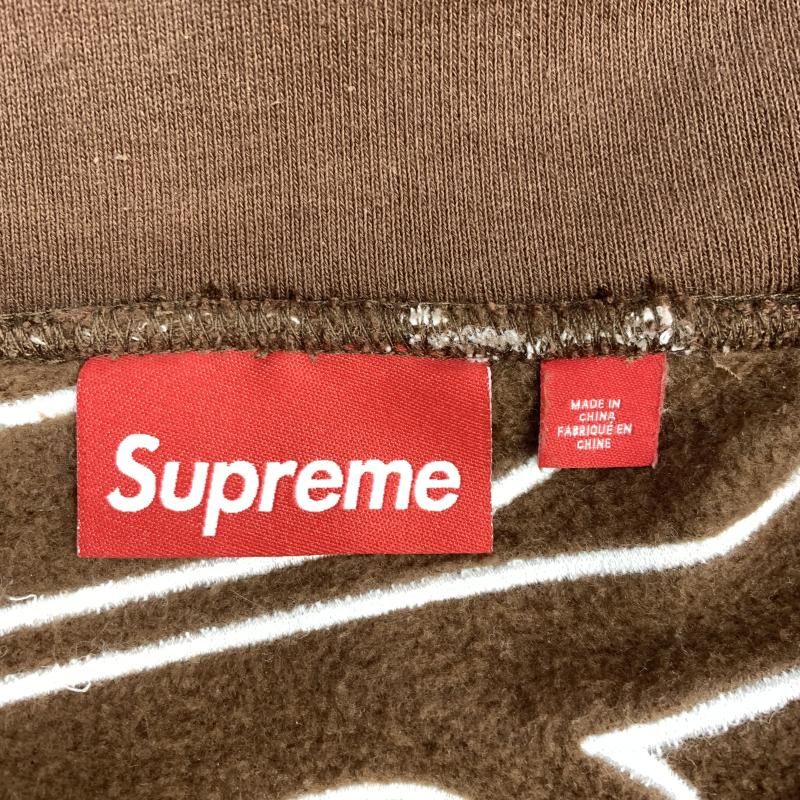 中古】Supreme 24AW Satin Applique Hooded Sweatshirt M ブラウン