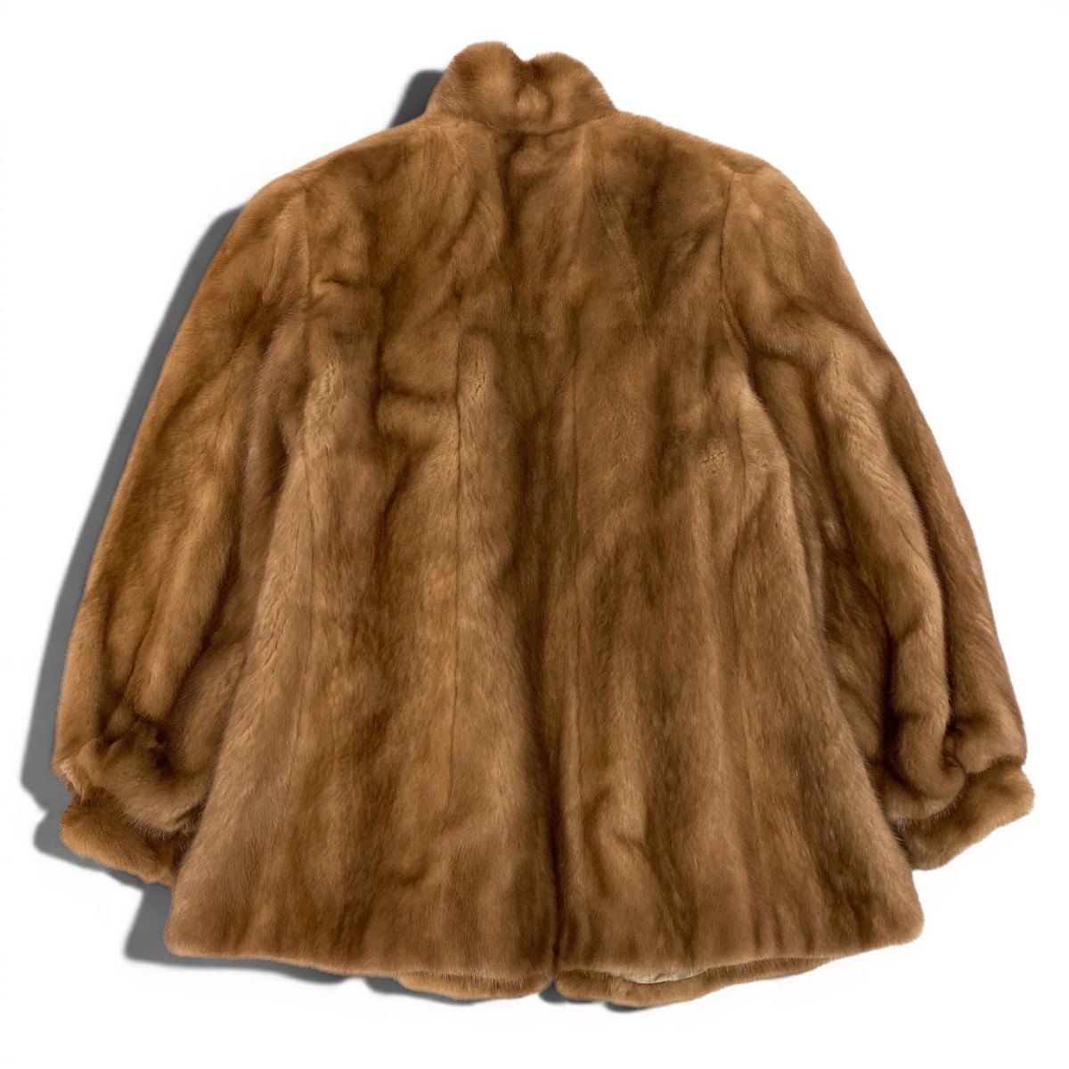 【着丈107cm】MITSUKOSHI パステルミンク ロングコート 本毛皮 L 70g1 LANVIN ランバン パステルミンク ファーコート サイズF 茶系 本