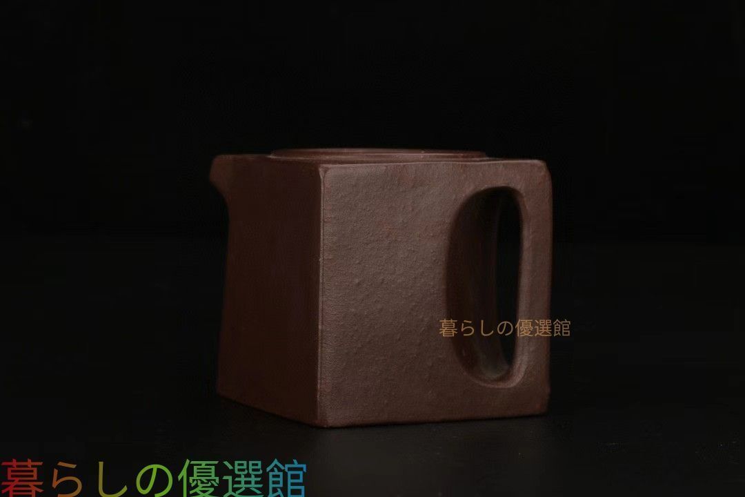 中国古美術 紫砂壺 四角壺 宜興紫砂 原鉱泥 手彫 急須 茶道具 gd429