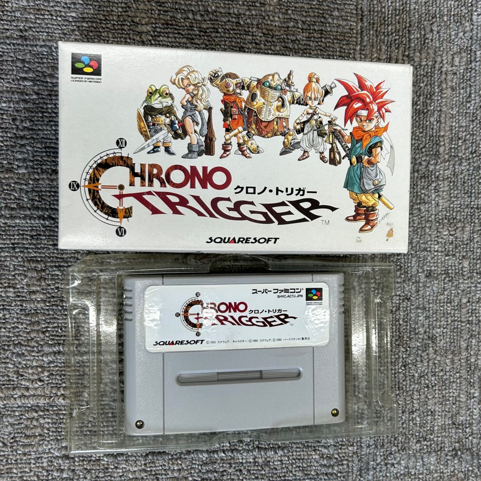美品SFCクロノ·トリガー 美品】クロノトリガー SFC カセット＋箱 名作RPG - メルカリ