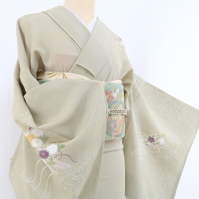 未着用・夏訪問着】絽 金駒刺繍 夏着物 正絹 仕付け糸付 tomihisa“言葉