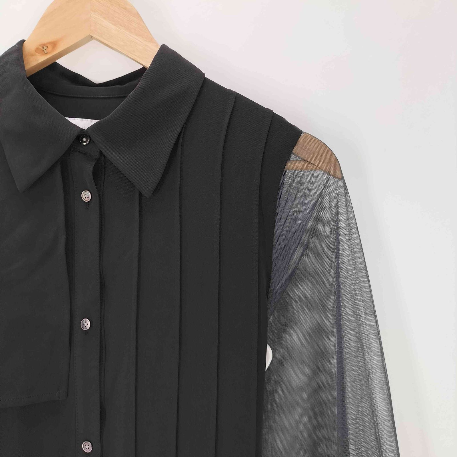 ハレ HARE 26SS シアー チュール プリーツ ワンピース ロング丈