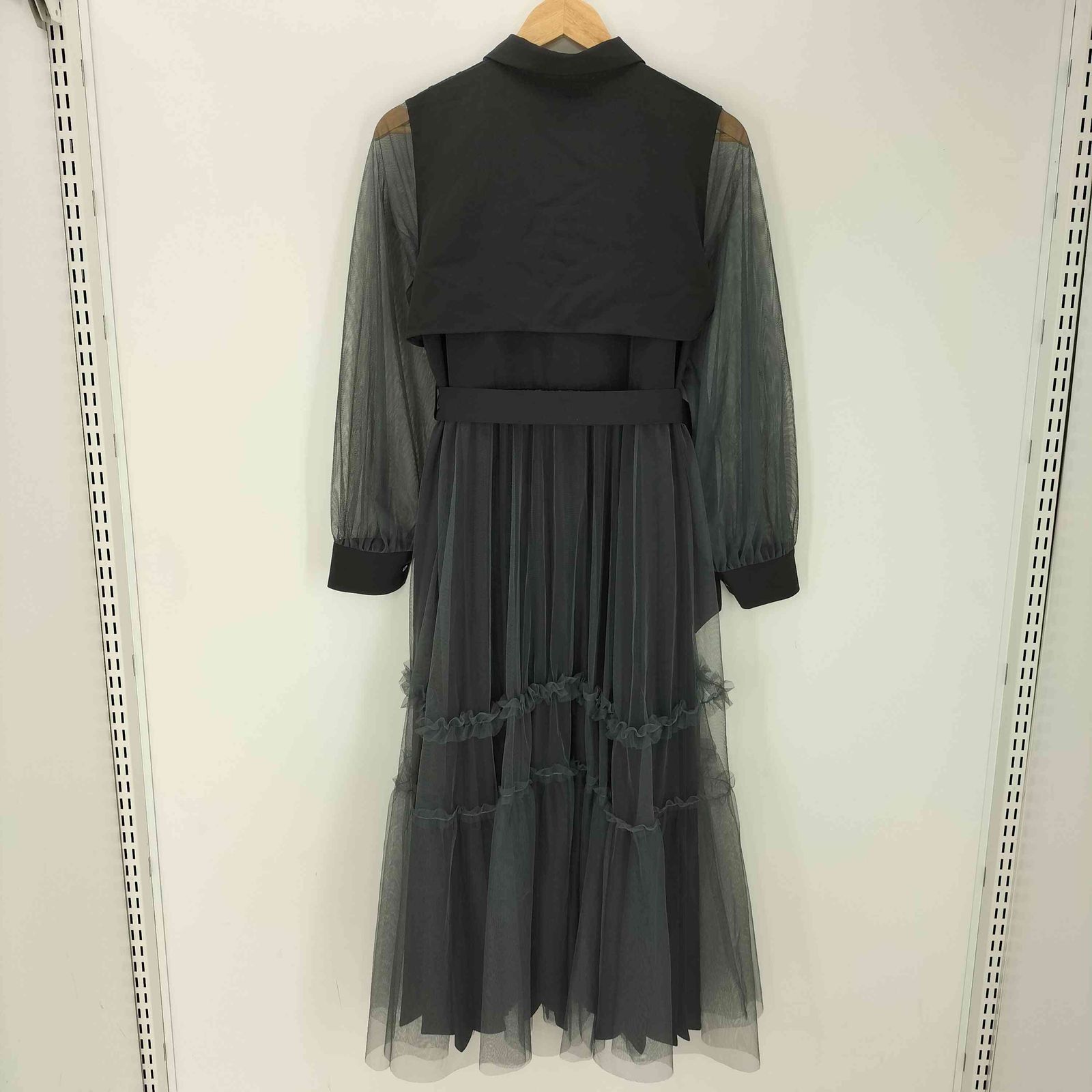 ハレ HARE 26SS シアー チュール プリーツ ワンピース ロング丈