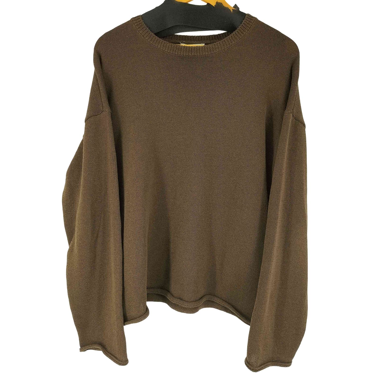 ザラ ZARA エンボス加工 メッシュ トリムニット メンズ import:L