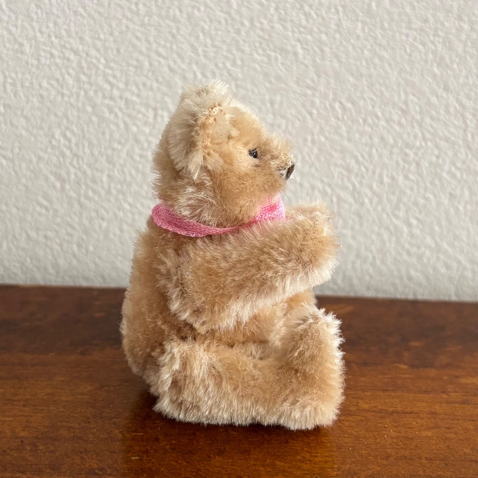 ヴィンテージ シュタイフ テディベア ピンクリボン - メルカリ