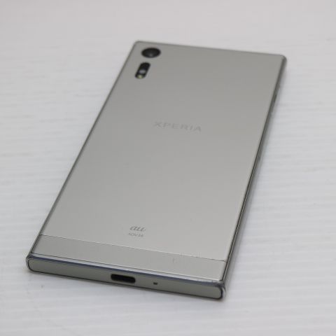 美品 au SOV34 Xperia XZ プラチナ 即日発送 スマホ AU SONY 本体 白