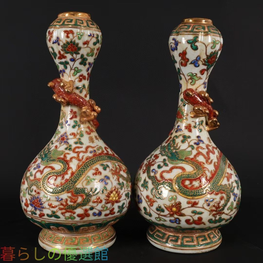 上品】中国美術 清代 鶴紋 梅瓶 陶磁器 置物 古美術gd429