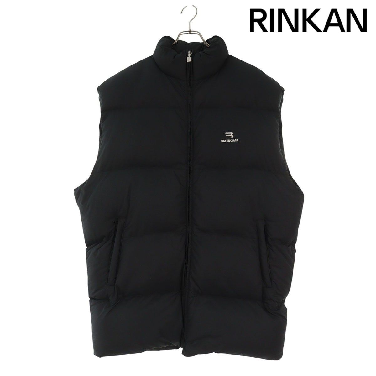 バレンシアガ SPORTY B COZY GILET/681446 TJO03 スポーティBロゴ刺繍ナイロンダウンベスト メンズ XXS