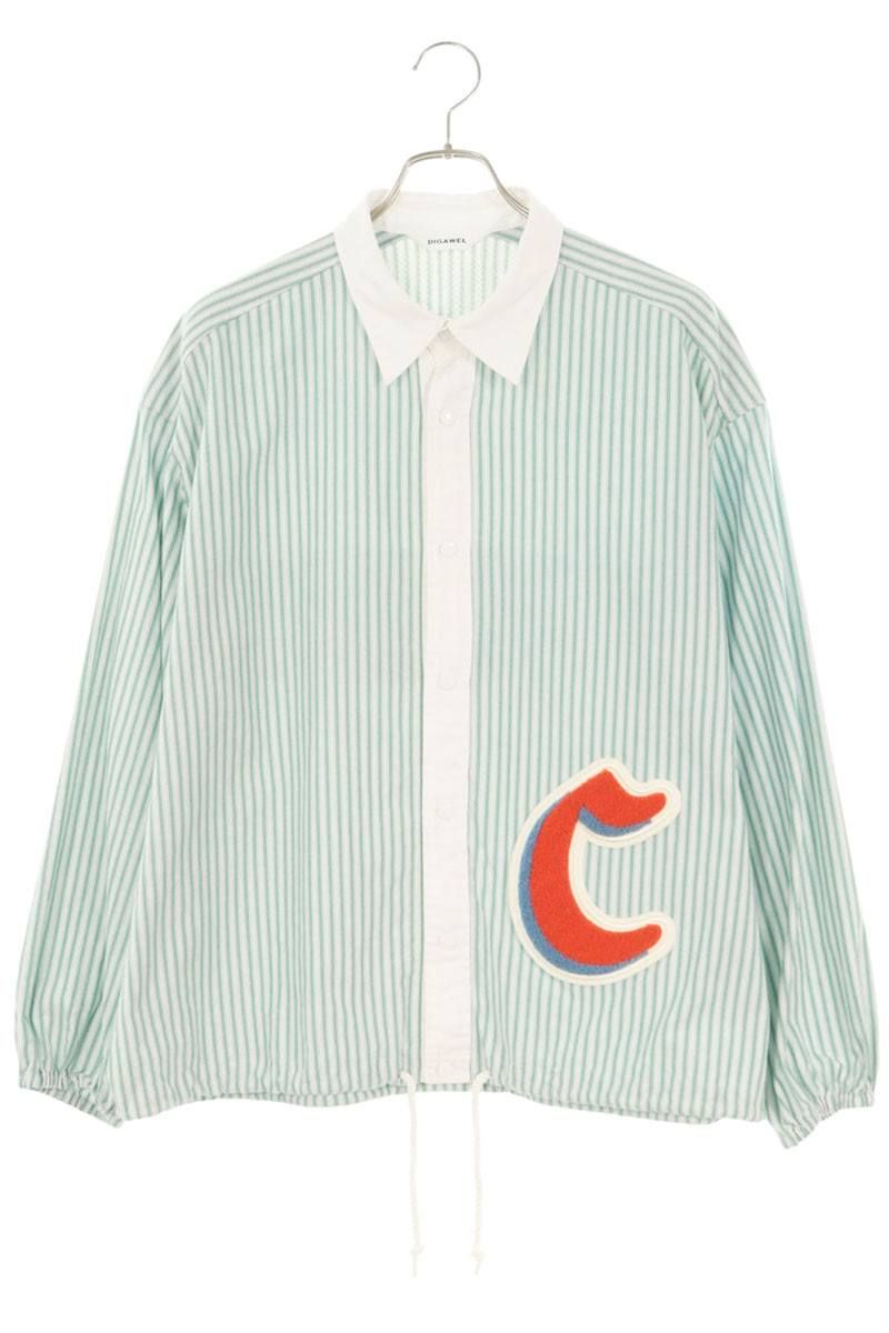 ディガウェル  Coach L/S Shirt jacket コットンストライプシャツブルゾン メンズ 2 ディガウェル Coach L/S Shirt jacket コットンストライプシャツ
