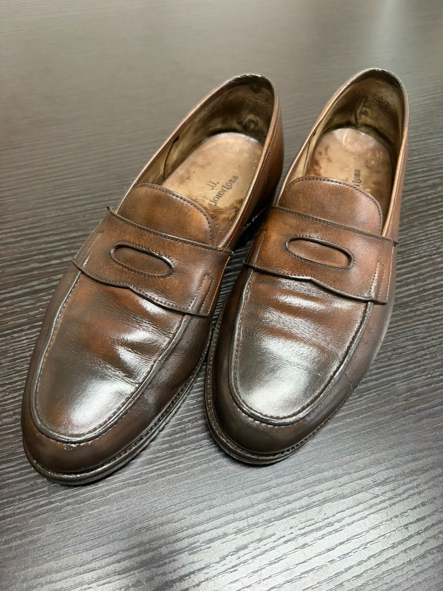JOHN LOBB ローファー RIO 4395 茶 ブラウン - メルカリ