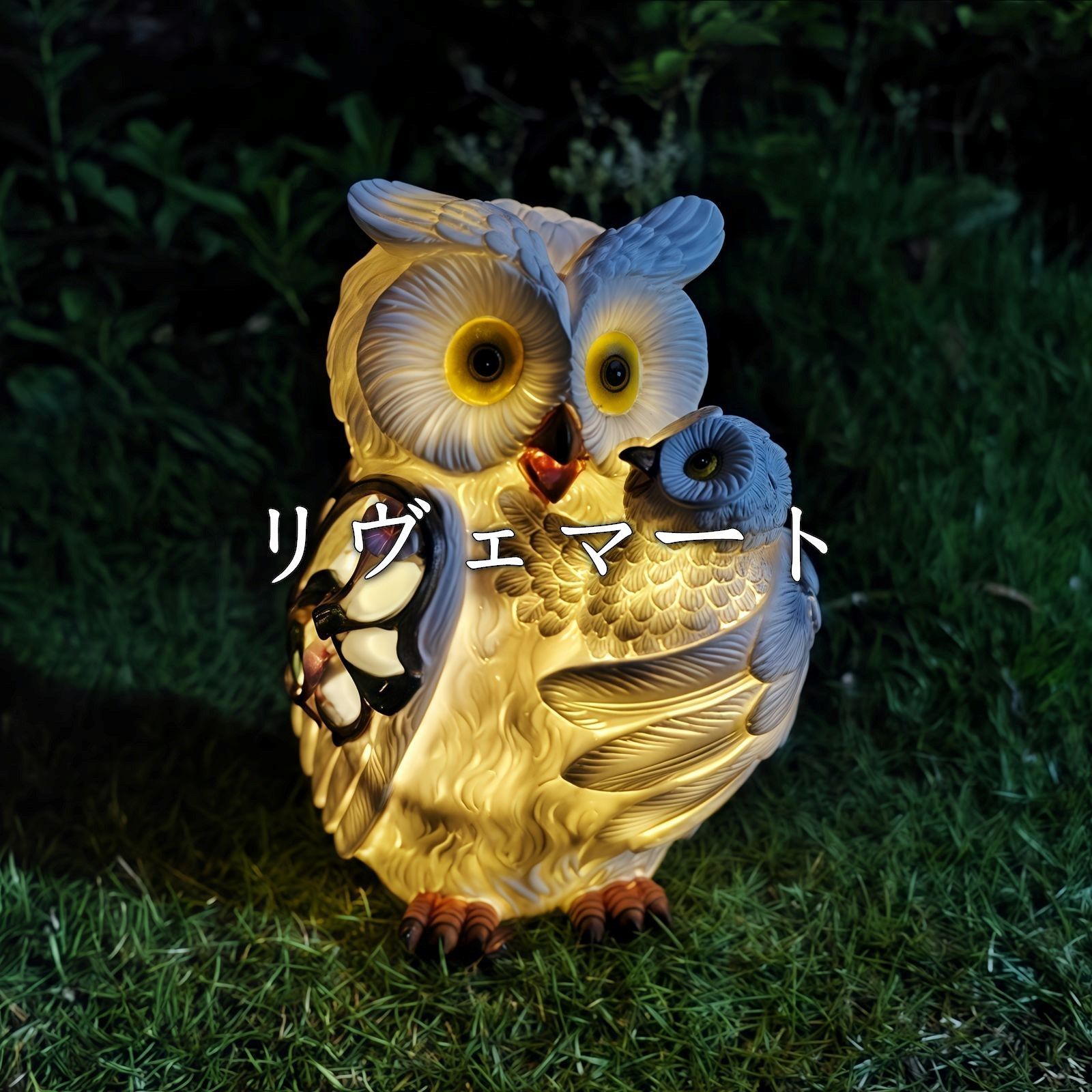 ソーラーライト ガーデンライト ガーデンオーナメント フクロウの親子 ふくろう 庭オブジェ 癒しグッズ ガーデニング お庭 玄関ライト 園芸装飾 インテリア オシャレ 防水 ギフト プレゼント 贈り物 樹脂 可愛いA701 6,035円