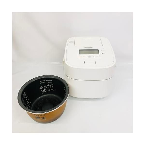 【中古】パナソニック 炊飯器 5.5合 最高峰モデル スマホ連携 銘柄炊き分け 可変圧力&大火力おどり炊き スチーム&全面発熱6段IH式 ホワイト SR-VS