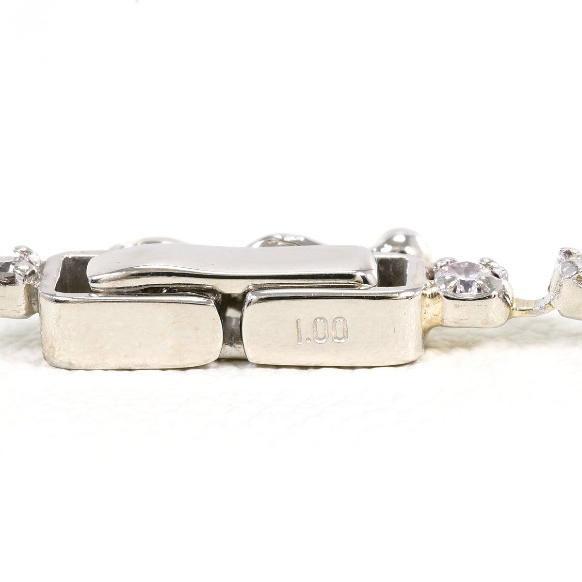 PT850/プラチナ ブレスレット ダイヤモンド 1.00ct 鑑別書 総重量約4.4