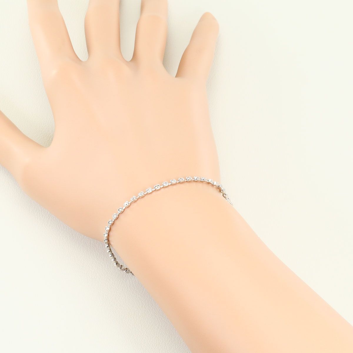PT850/プラチナ ブレスレット ダイヤモンド 1.00ct 鑑別書 総重量約4.4
