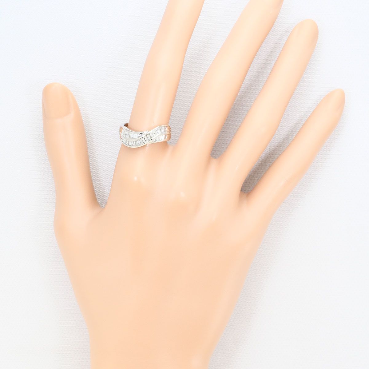 PT900/プラチナ リング・指輪 12号 ダイヤモンド 0.70ct 鑑別書 総重量