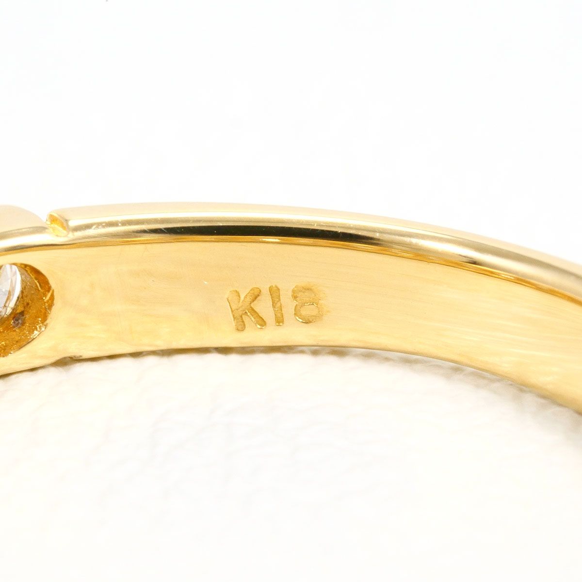 K18 ダイヤ付きリング 11号 K18YG リング・指輪 11号 ダイヤモンド 0.62ct 鑑別書 総重量約2.2g
