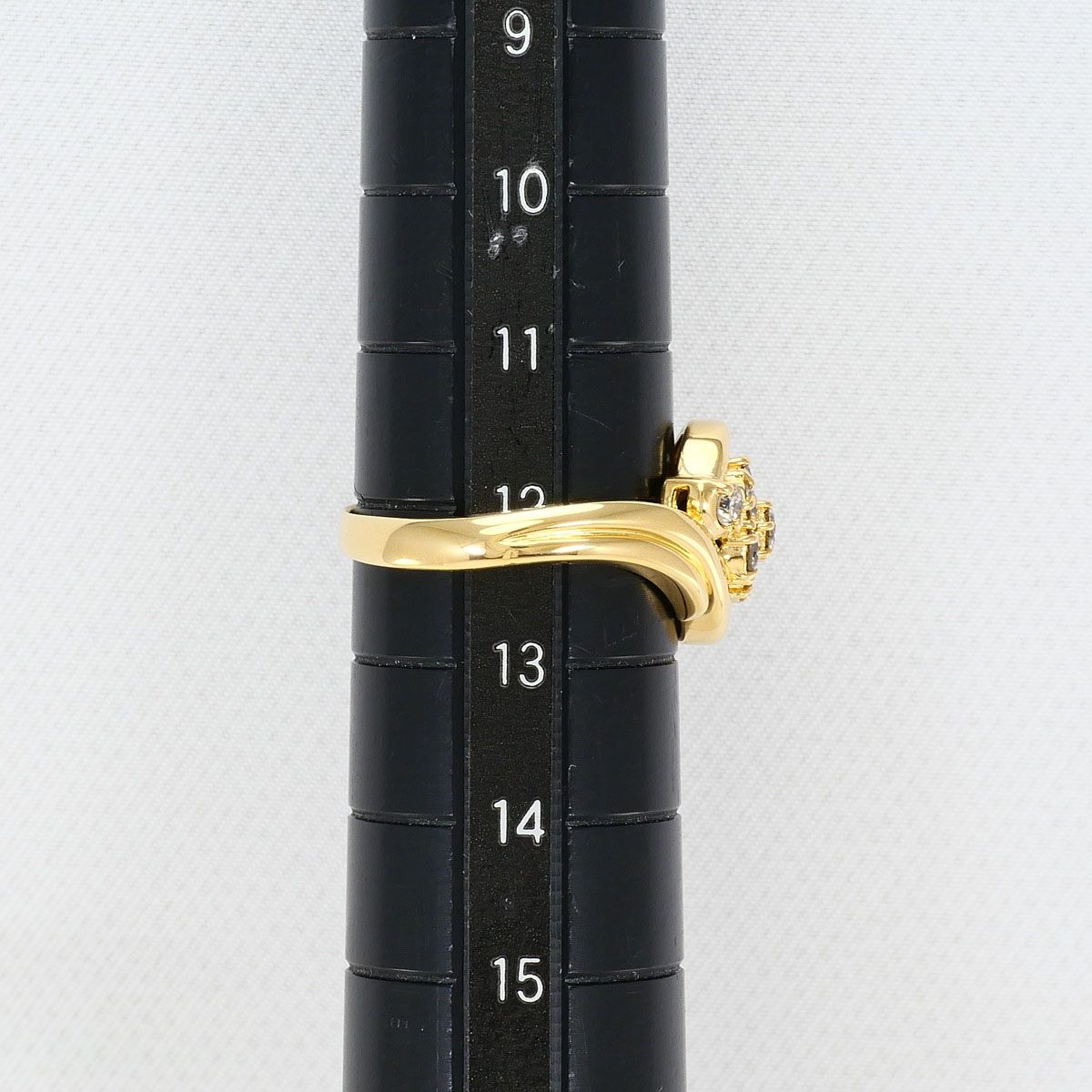 K18YG リング・指輪 12号 ダイヤモンド 0.50ct 鑑別書 総重量約3.2g