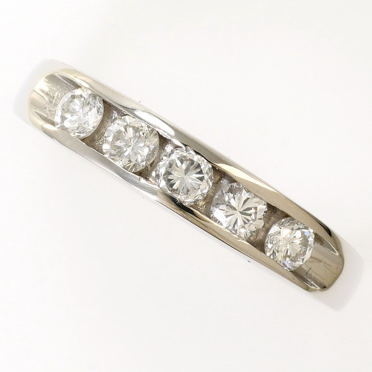 PT900/プラチナ リング・指輪 14号 ダイヤモンド 0.50ct 鑑別書 総重量