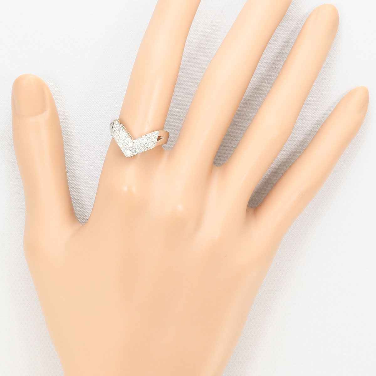 PT900/プラチナ リング・指輪 14号 ダイヤモンド 0.48ct 鑑別書 総重量