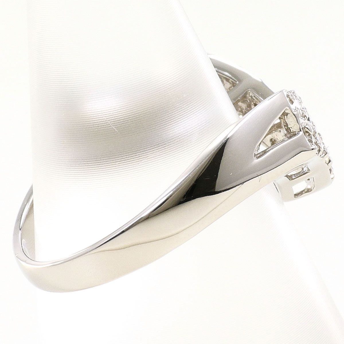 PT900/プラチナ リング・指輪 14号 ダイヤモンド 0.48ct 鑑別書 総重量