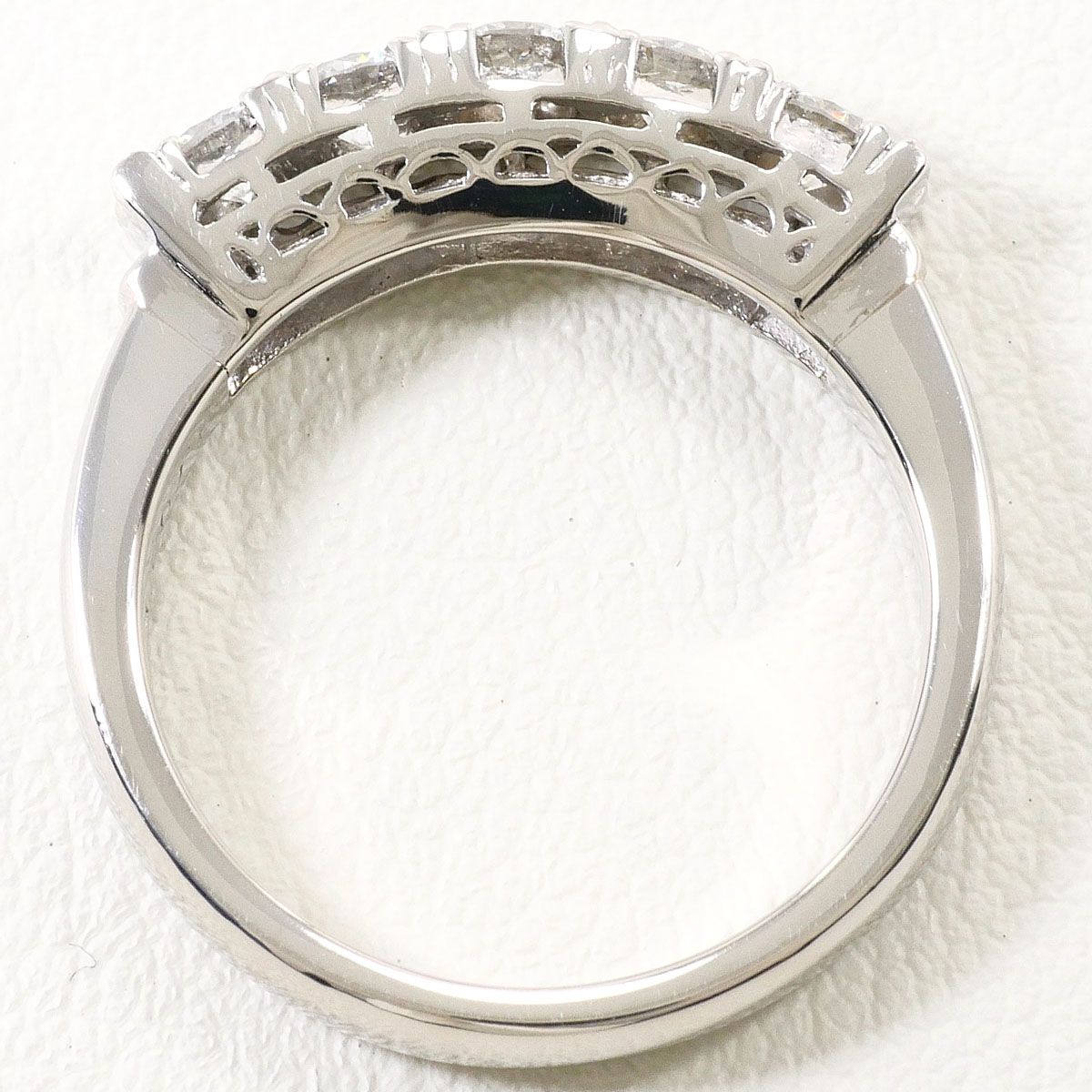 PT900/プラチナ リング・指輪 14号 ダイヤモンド 0.702ct 鑑別書 総