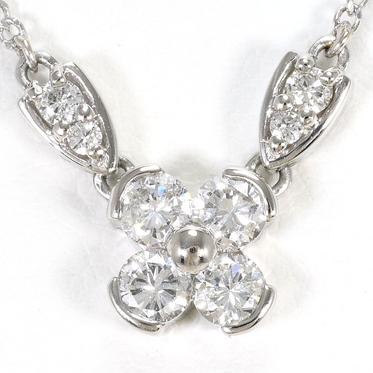 PT900/プラチナ PT850/プラチナ ネックレス ダイヤモンド 0.52ct 鑑別