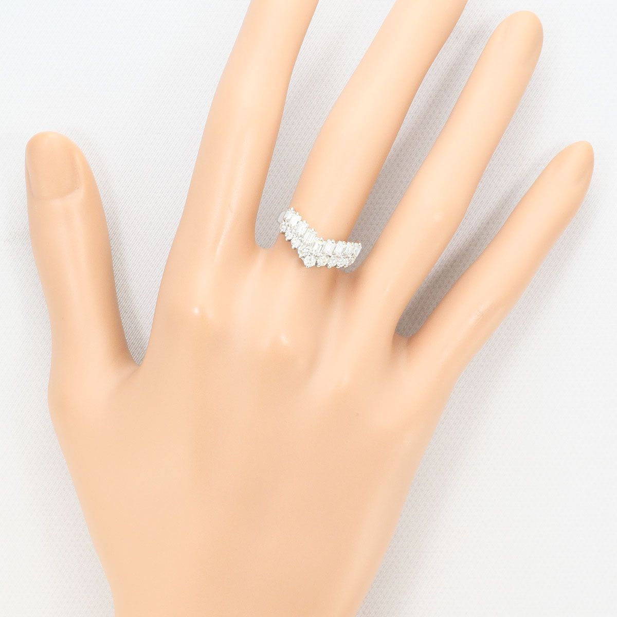 PT900/プラチナ リング・指輪 9号 ダイヤモンド 1.00ct 鑑別書 総重量