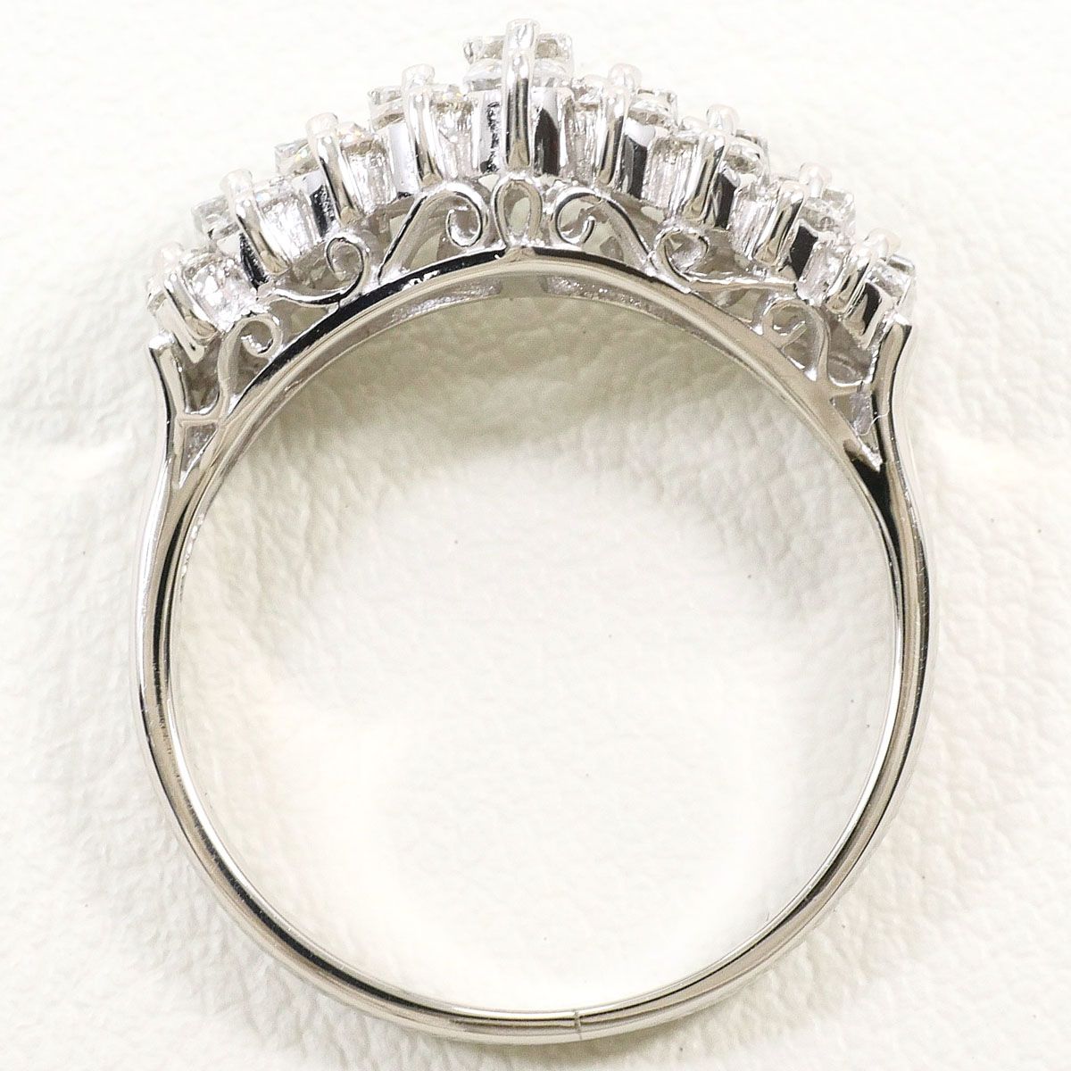 PT900/プラチナ リング・指輪 9号 ダイヤモンド 1.00ct 鑑別書 総重量