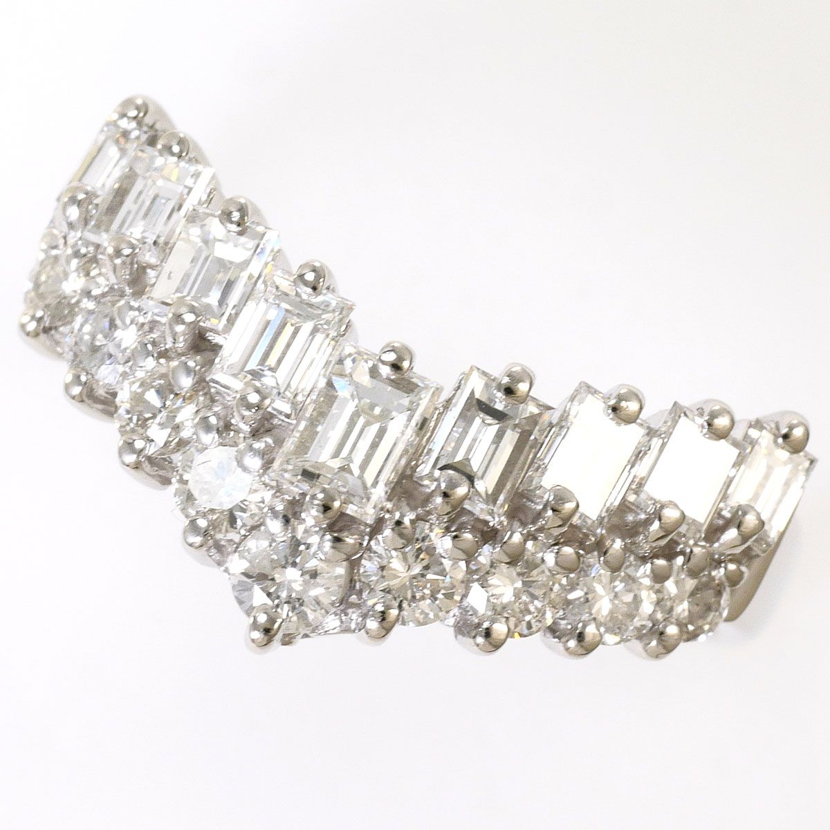 PT900/プラチナ リング・指輪 9号 ダイヤモンド 1.00ct 鑑別書 総重量
