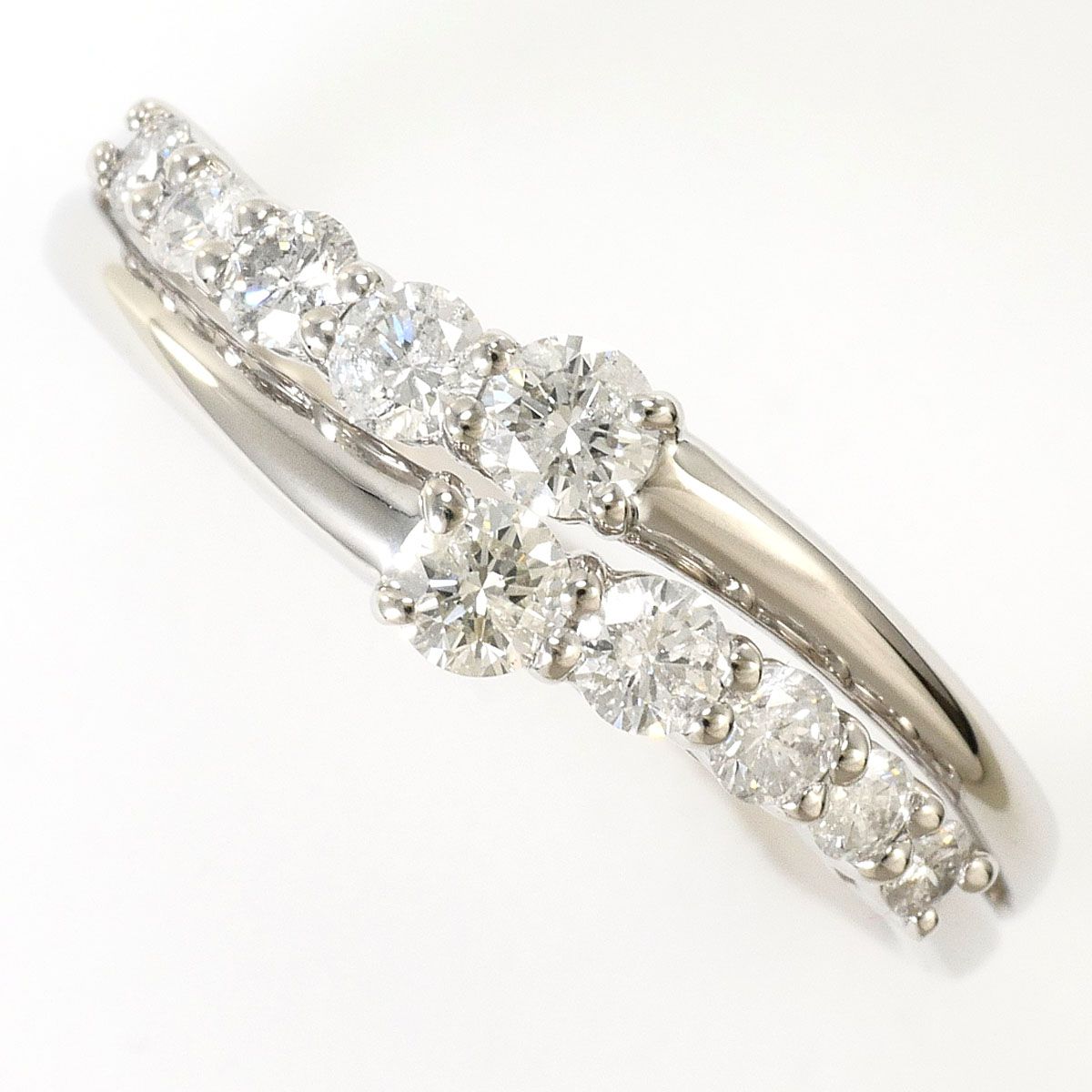 PT900/プラチナ リング・指輪 13号 ダイヤモンド 0.51ct 鑑別書 総重量