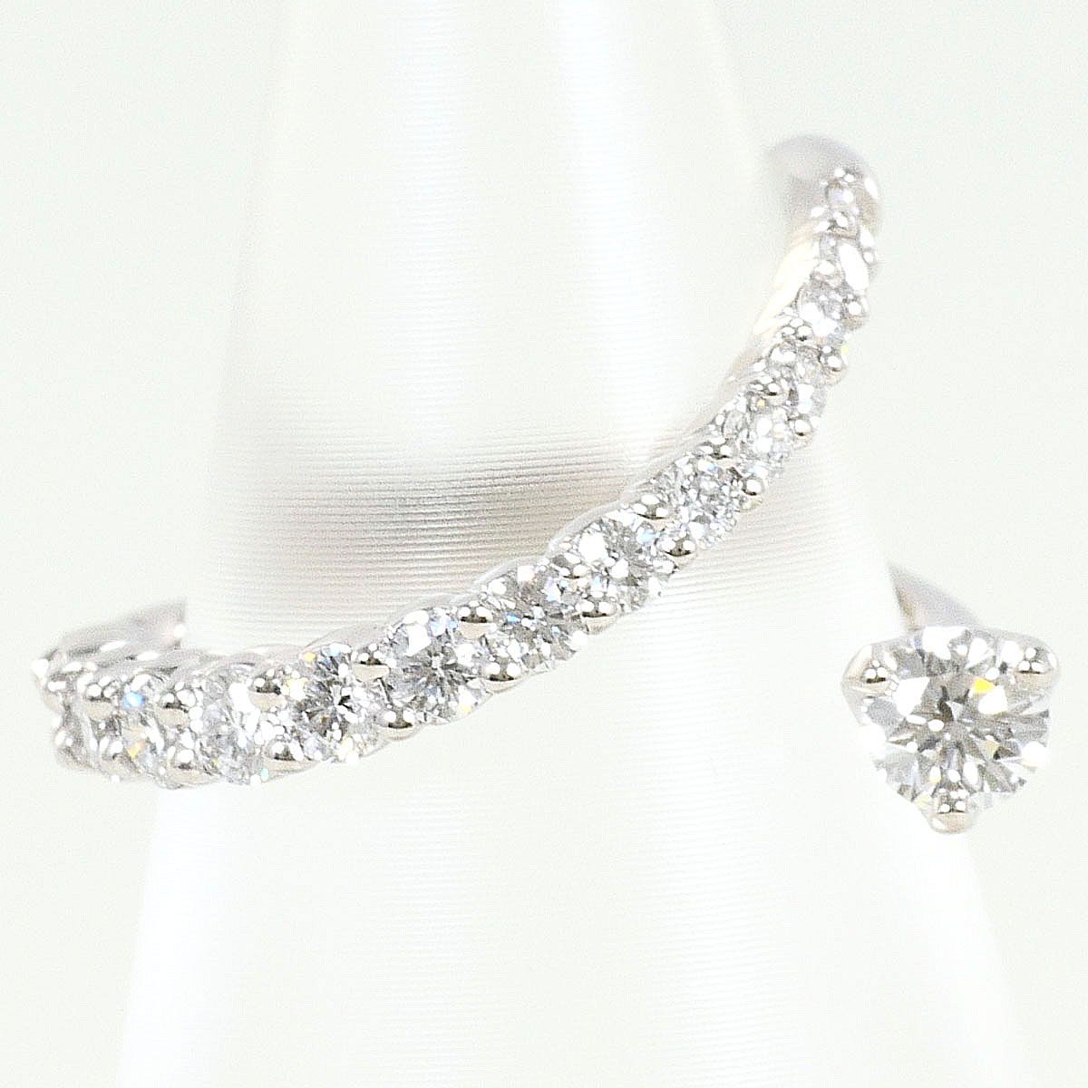 PT900/プラチナ リング・指輪 2.5号 ダイヤモンド 0.58ct 鑑別書 総