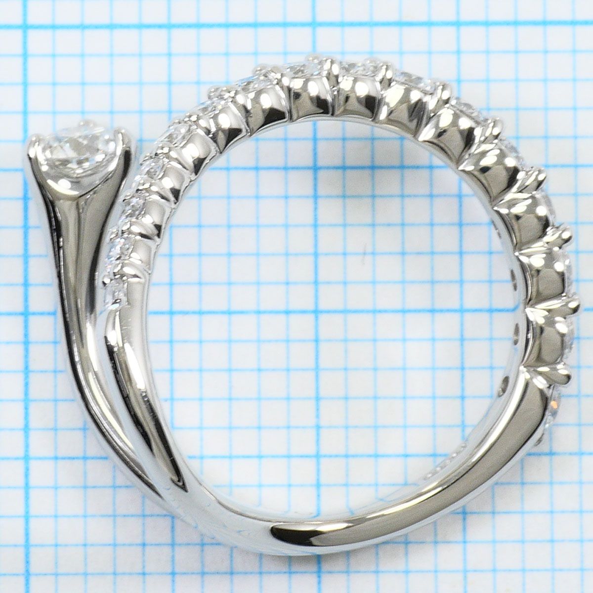 PT900/プラチナ リング・指輪 2.5号 ダイヤモンド 0.58ct 鑑別書 総