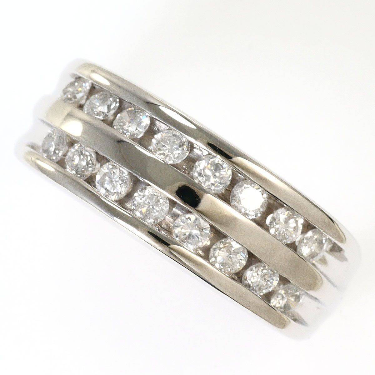 PT850/プラチナ リング・指輪 11.5号 ダイヤモンド 0.56ct 鑑別書 総