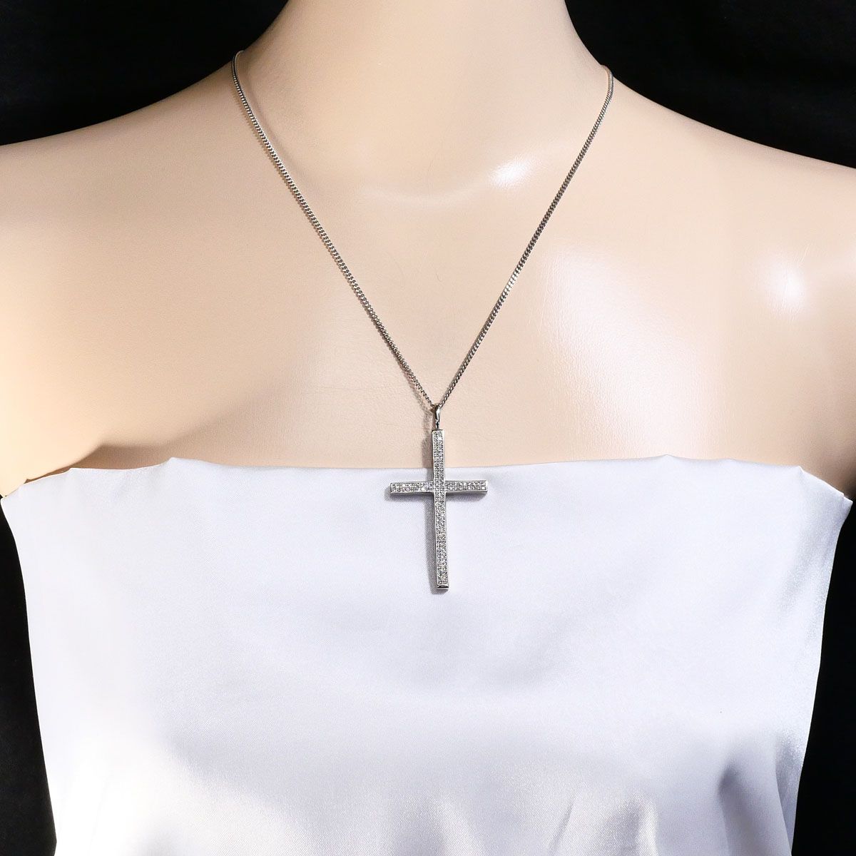 PT900/プラチナ PT850/プラチナ ネックレス ダイヤモンド 0.53ct 鑑別