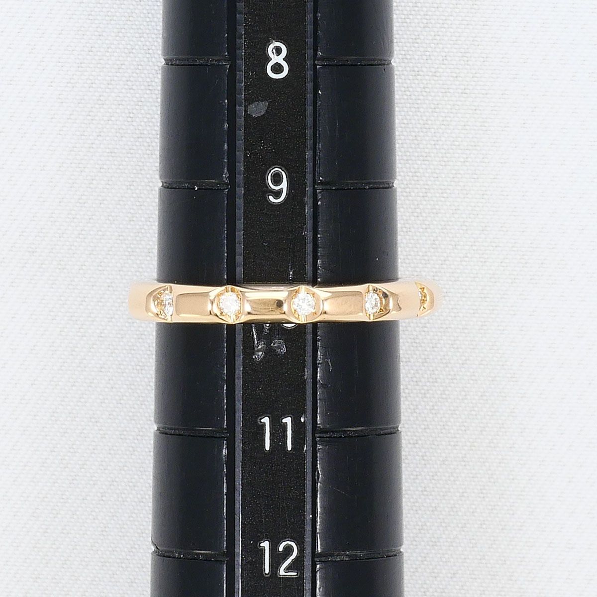K18PG リング・指輪 10号 ダイヤモンド 0.12ct ルビー 鑑別書 総重量約