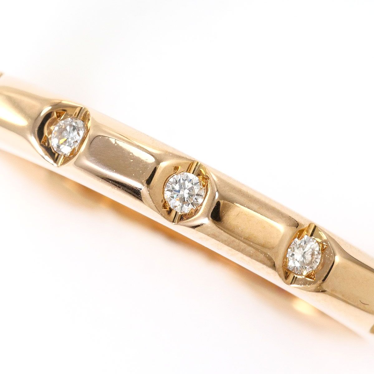 K18PG リング・指輪 10号 ダイヤモンド 0.12ct ルビー 鑑別書 総重量約