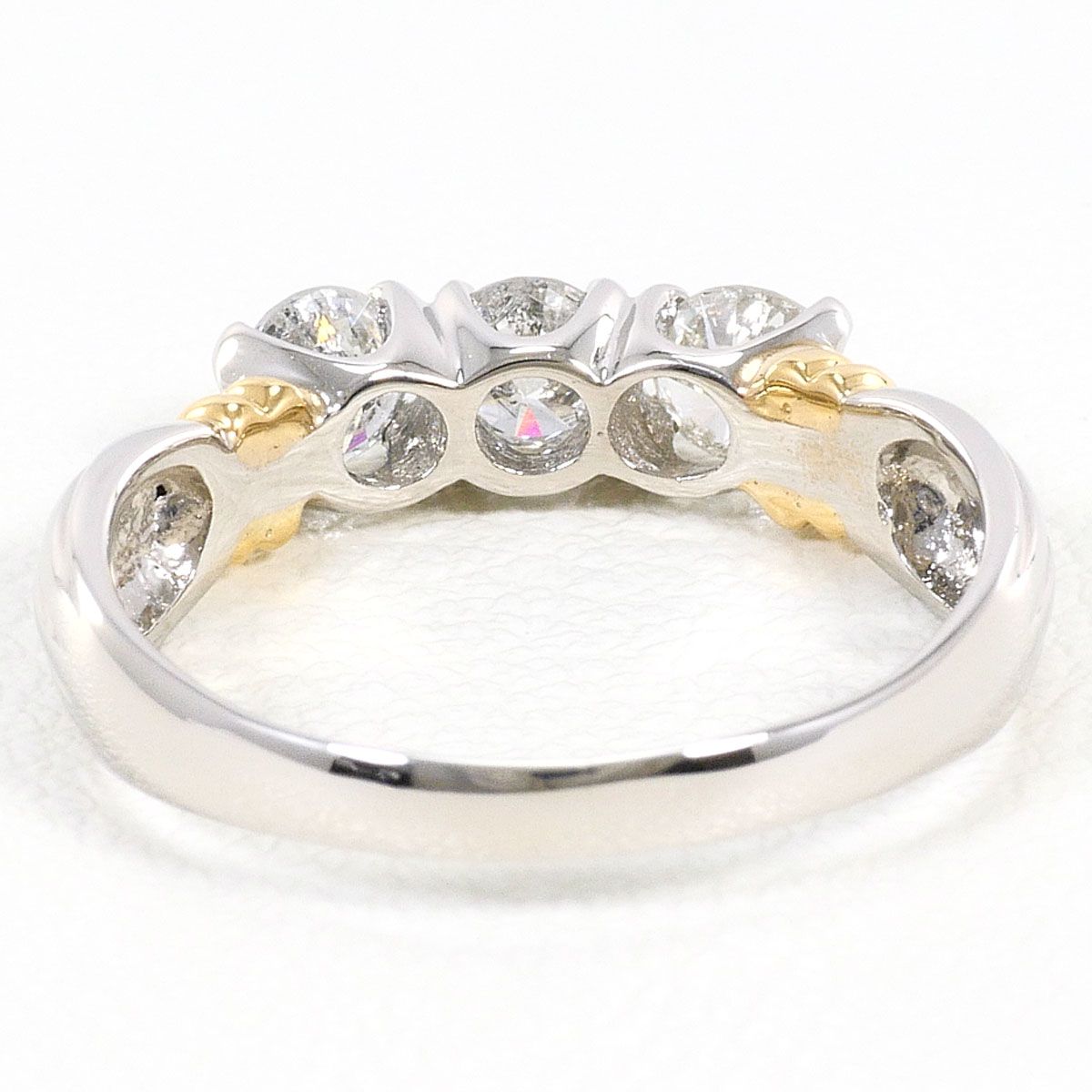 PT900/プラチナ K18YG リング・指輪 8号 ダイヤモンド 0.5ct 鑑別書 総