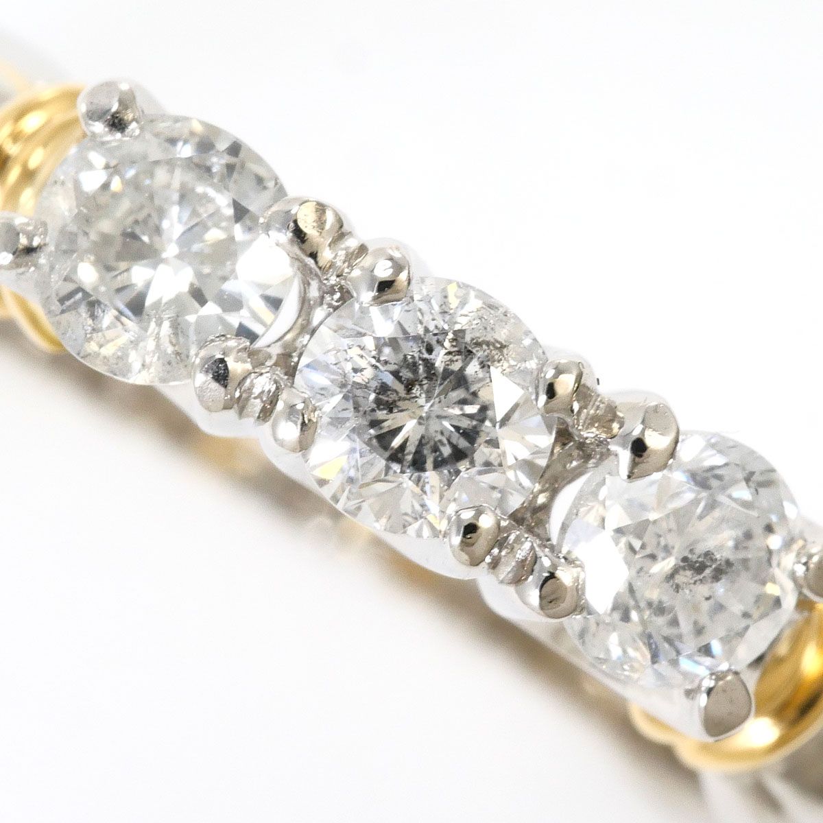 PT900/プラチナ K18YG リング・指輪 8号 ダイヤモンド 0.5ct 鑑別書 総