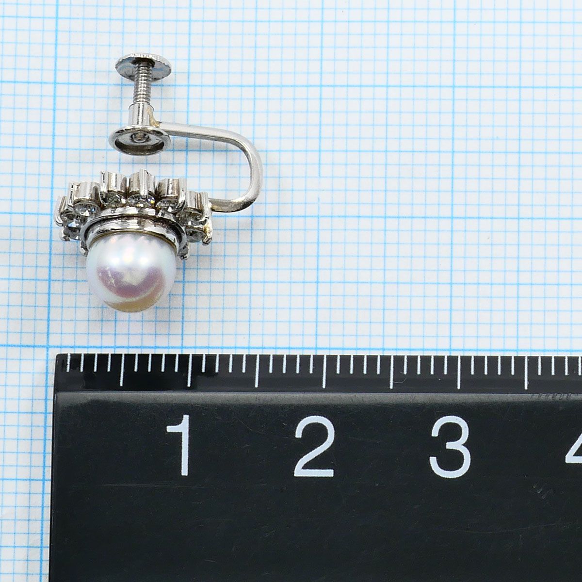 PT900/プラチナ PT850/プラチナ イヤリング clip-on earrings アコヤ