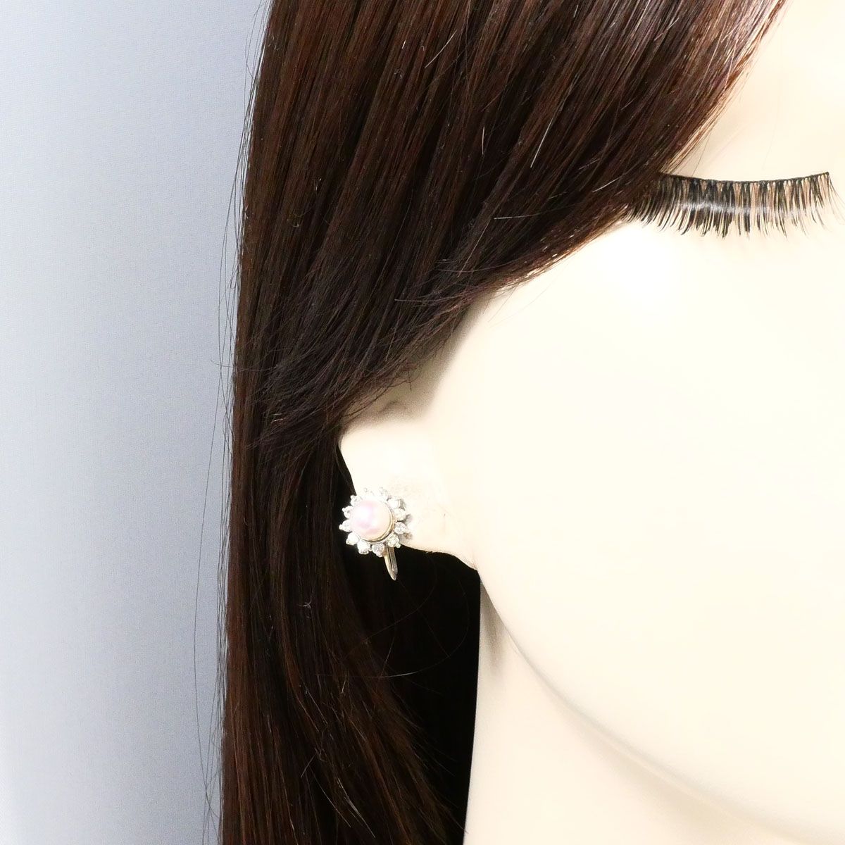 PT900/プラチナ PT850/プラチナ イヤリング clip-on earrings アコヤ