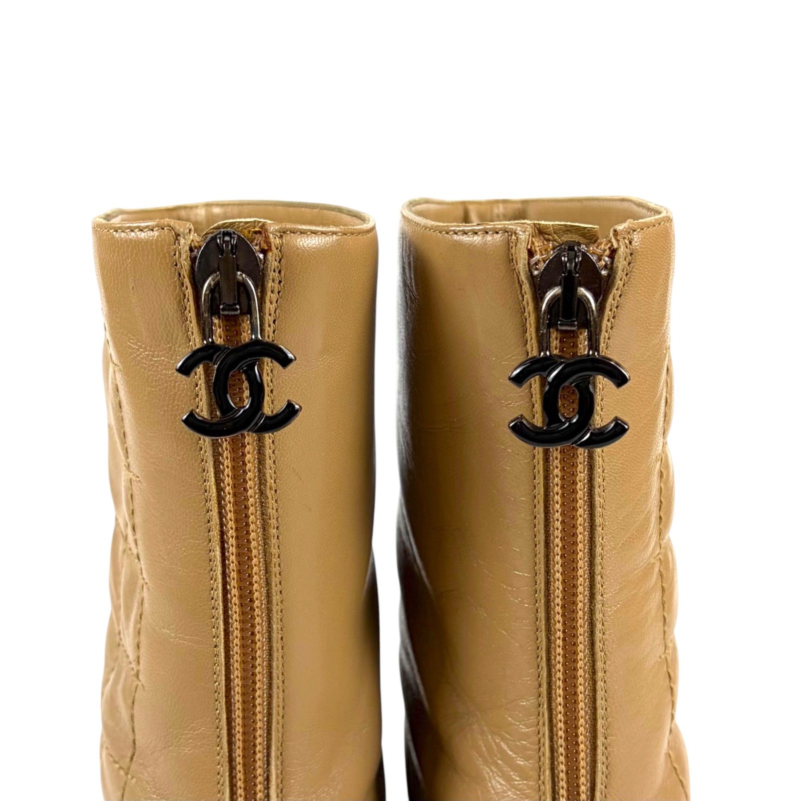 CHANEL シャネル ココマーク ショートブーツ ブーティ マトラッセ