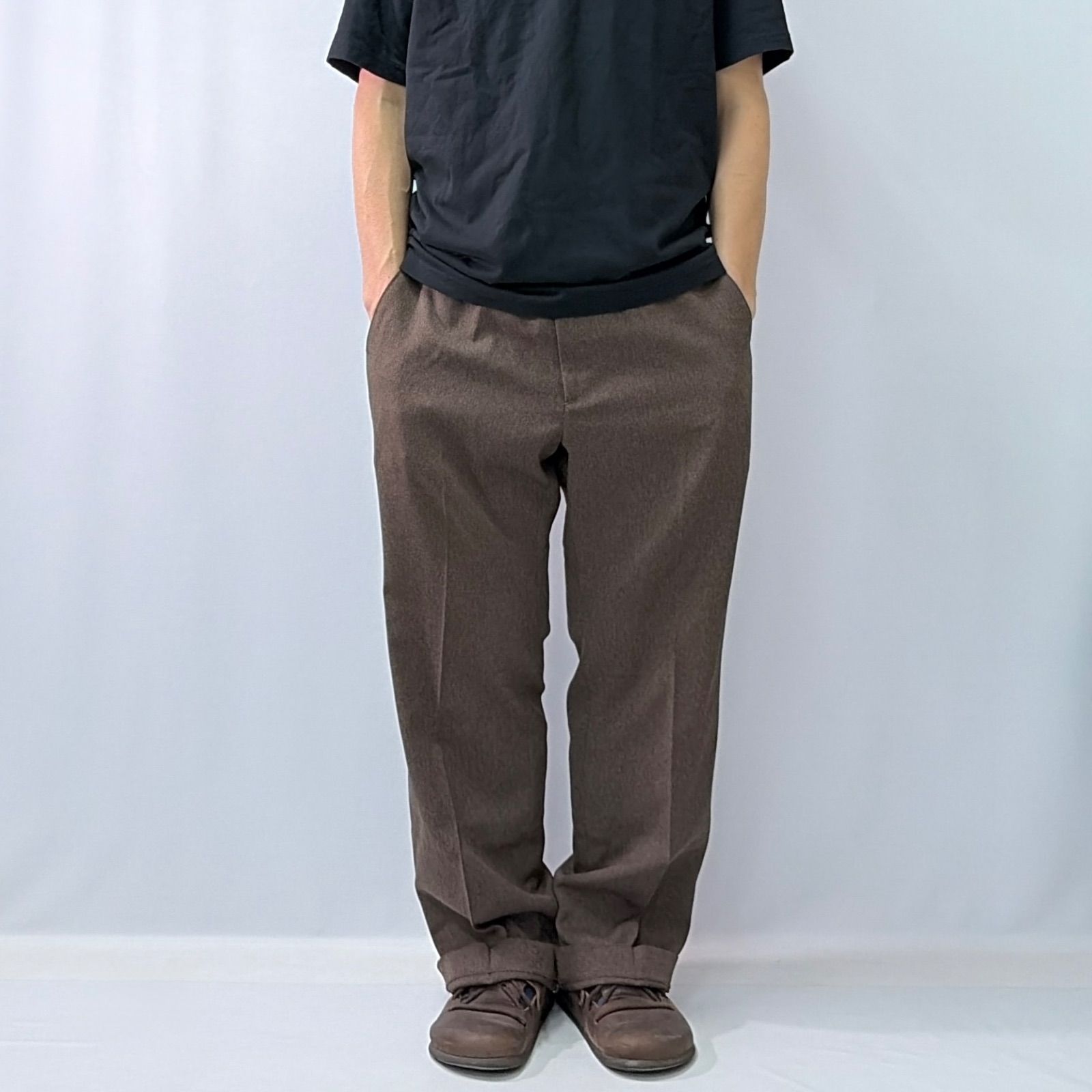 70s 80s LEVIS リーバイス アクションスラックス パンツ ブラウン 茶色 
