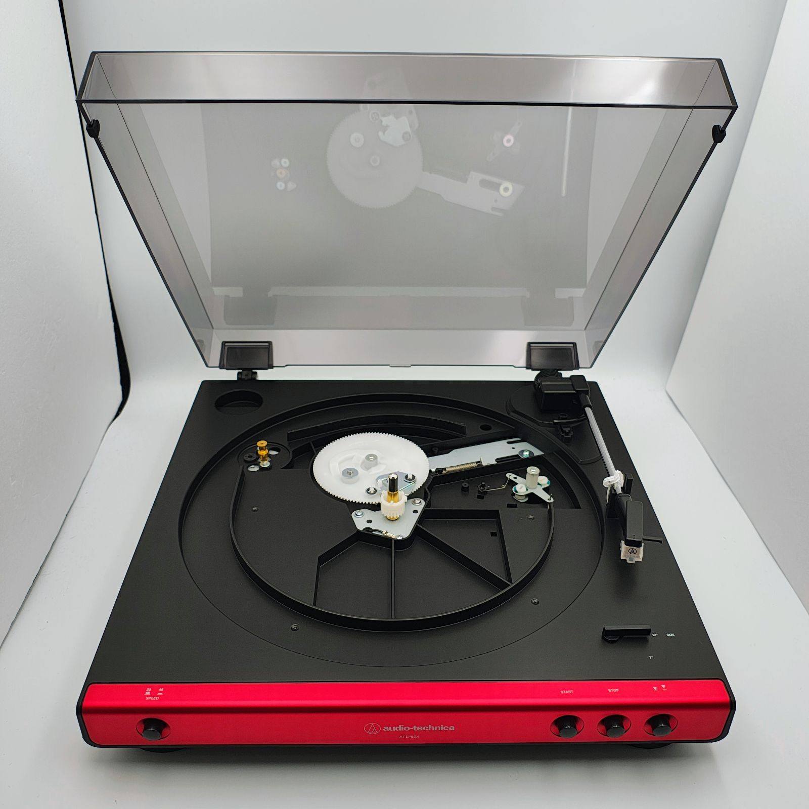 オーディオテクニカ レコードプレーヤー AT-LP60X RD レッド フル