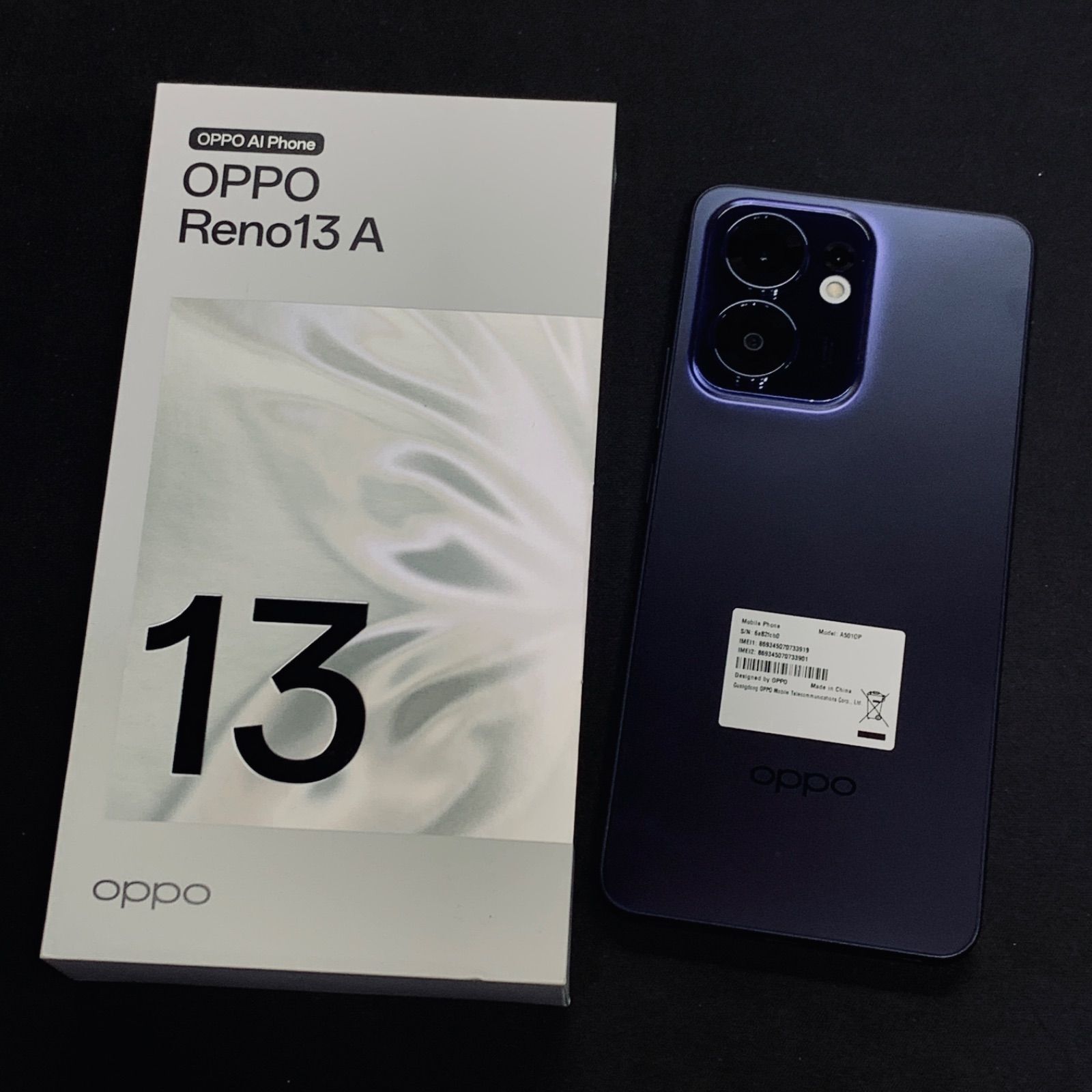 【美品】OPPO Reno13 A SIMロック解除済 128GB A501OP ルミナスネイビー 利用制限△