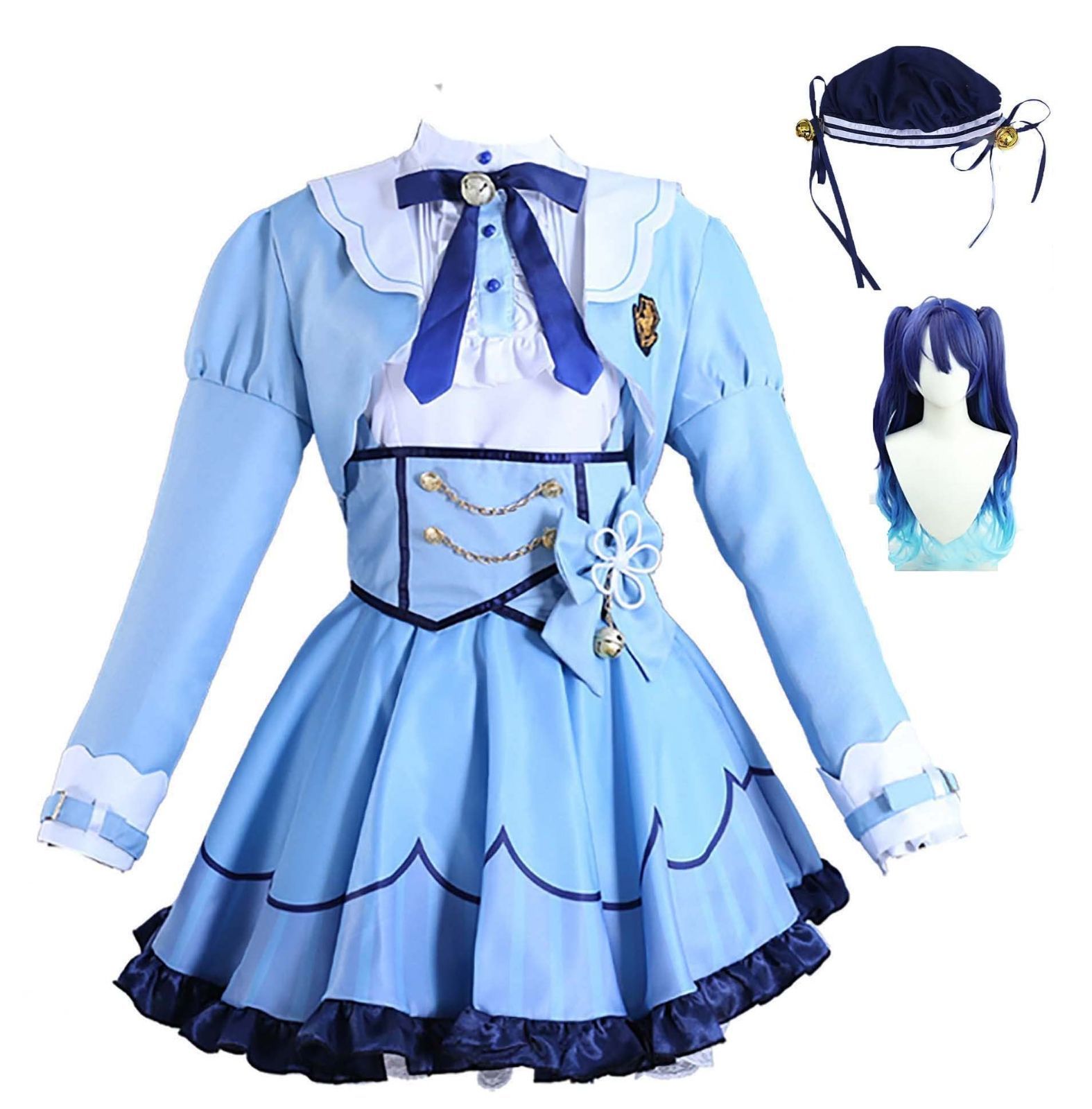 天宮こころ コスプレ衣装+ウィッグ+帽子付き コスチューム 変身 仮装 変装 Cosplay 文化祭 学園祭 ハロウィン ク