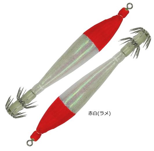 アライブ 浮スッテ 4号 赤白(ラメ) 2本入り KMY-1682｜イカメタル