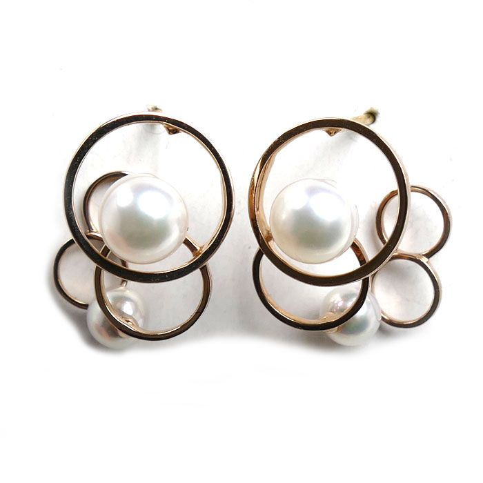 TASAKI エニーマ　パールピアス　K18PG TASAKI タサキ K18PG ピンクゴールド エニーマ ピアス アコヤパール約