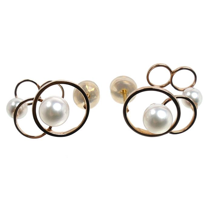 TASAKI エニーマ　パールピアス　K18PG TASAKI タサキ K18PG ピンクゴールド エニーマ ピアス アコヤパール約