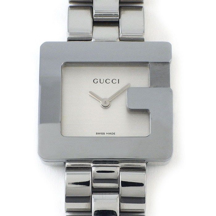 グッチ GUCCI 腕時計 Gスクエア 3600L スクエア シルバー文字盤 SS クオーツアナログ 【中古】