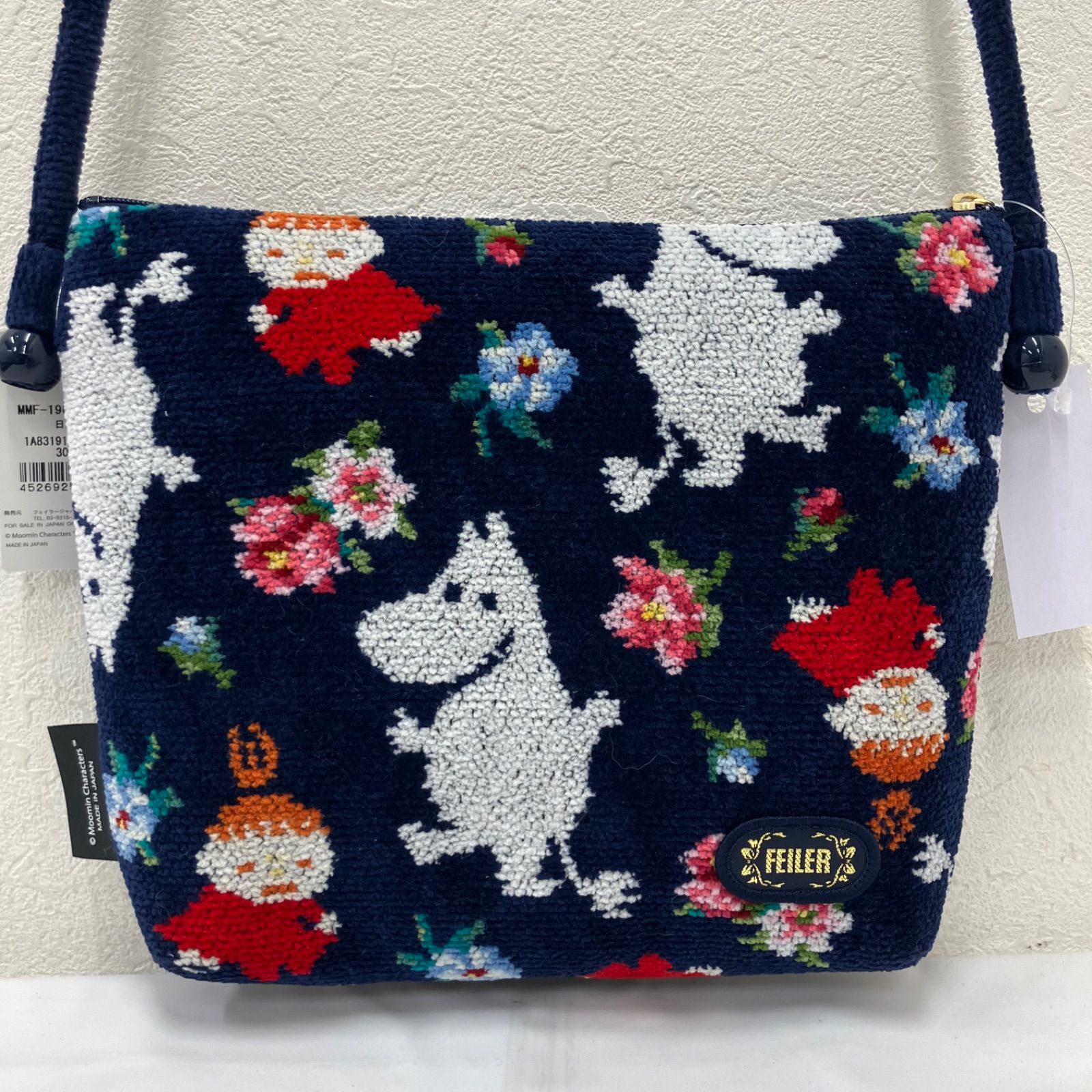 FEILER ムーミン コラボ ハンドバッグ 5707 【美品】FEILER フェイラー MOOMIN ムーミン コラボ ショルダー